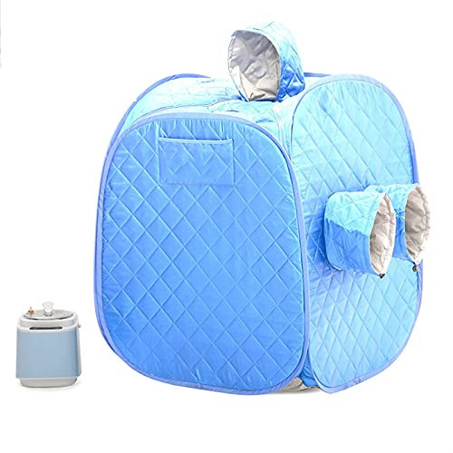Saunas für zu Hause, tragbare Dampfbox, Dampfbehandlung, Zuhause, Dampfsauna Zelt, Gewichtsverlust, Verdampfer, Blau