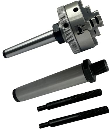 MachEl Small chucks 50 mm 4-Jaw Self-Centering Chuck with MT1 & MT2 Arbors