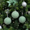 Melody Maison Set of 3 Round Sage Green Frosted Baubles