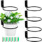 AMANDELIZABE 3 piezas maceta pared plantas soporte pared pared colgante metal plantador titular negro redondo maceta colgante de pared para el hogar, jardín, balcón
