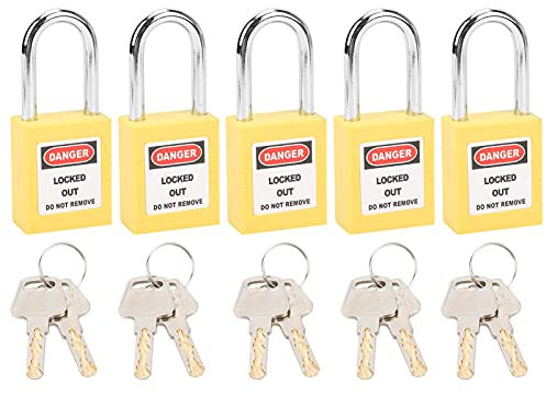 Bloqueo Cerradura Aislamiento LOTO Nylon Acero para Transporte Logístico de Energía Nuclear (Amarillo)