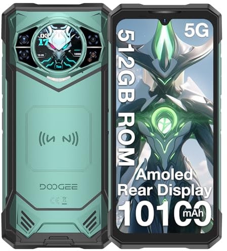 DOOGEE S200 X Rugged Smartphone 5G, 32GB+512GB(2TB) DDR5, 1.32'' AMOLED Rear Display, 10100mAh/33W, 100MP+20MP Night Vision, Android 14 Rugged Phone,6.72'' FHD+ 120Hz, IP68/WiFi6/OTG/Face ID/NFC/AI