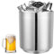 10 Liter Bier Reinigungsfass, 3-Kopf ReinigungsbehäLter Keg Reinigungsfass fur Zapfanlagen, Edelstahl Reinigungsgerät Für Bierzapfanlage, fur KEG-Zapfanlagen