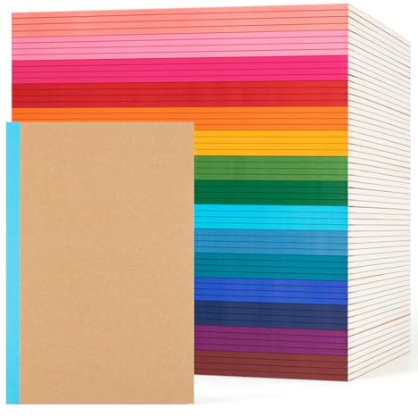 60Pack Lined Notebook Journals Bulk, A5 College Ruled Composition Notebook