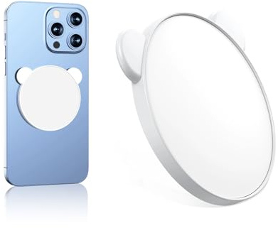 Leeneen Magnetischer Selfie-Spiegel für Rückkamera. 0,8 cm (0,3 Zoll) schlanker konvexer Handyspiegel für Magsafe, kompatibel mit iPhone, Android, Samsung, Mag-Safe-Hülle und allen Handys für Selfie
