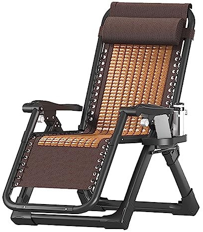 Chaise Longue Pliante d'extérieur, inclinable et réglable, avec Coussin et Porte-gobelet, pour Jardin, Pieds de Pieuvre