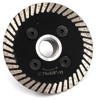 ZHaotn 75-mm-Diamant-Trennblatt mit abnehmbarem Flansch M14 5/8-11, Trennscheibe for Gravieren von Granit und Sandstein