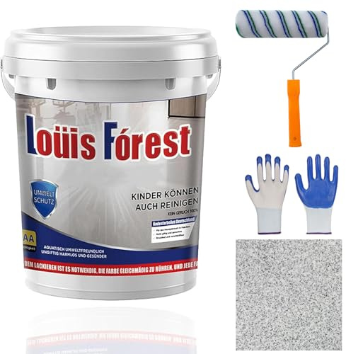Gienslru Louis Forest Pintura Epóxica para Pisos, Pintura Epóxica de Arena, Revestimiento Epóxico para Concreto, Impermeable y No Resbaladizo