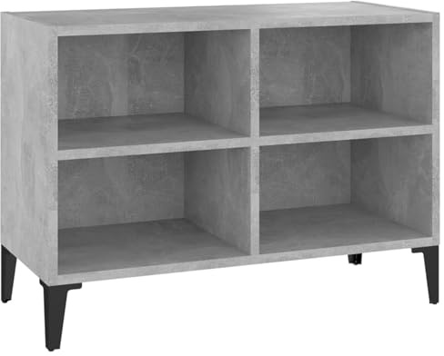 Tidyard TV Cabinet with Metal Legs Concrete Grey 69.5x30x50 cm TV Stand Cabinet Model805936