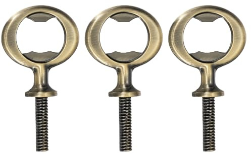 sourcing map Bottle Opener, 3Pcs 81mm - Zinc Alloy Screw Beer Opener, Flat Inserts Kit Threaded Hardware for Wedding Wine Party DIY Craft and Handmade (Bronze)