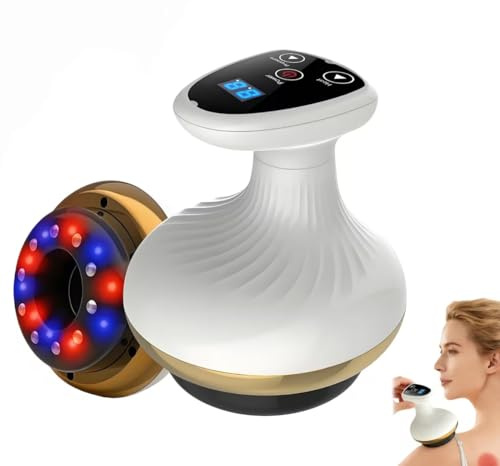 Vacuvia Appareil De Massage 4-En-1 Contre La Cellulite,Masseur Anti Cellulite électrique à Ventouse,9 Niveaux De Chauffage,9 Niveaux D'aspiration,Raffermissement Pour Visage,Ventre,Jambes,Bras (B)