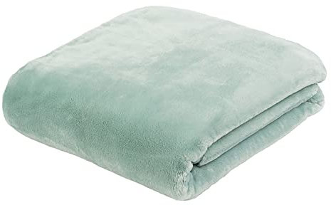 Gözze - Premium Cashmere-Feeling Wohn- und Kuscheldecke, 500 g/m², 130 x 170 cm - Aqua