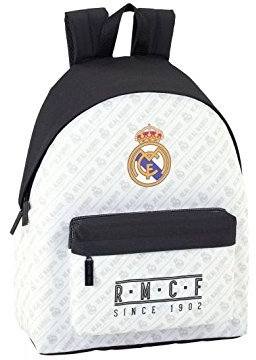 Zaino Day Pack Estamp Real Madrid White Ufficiale, Zaino per Bambini