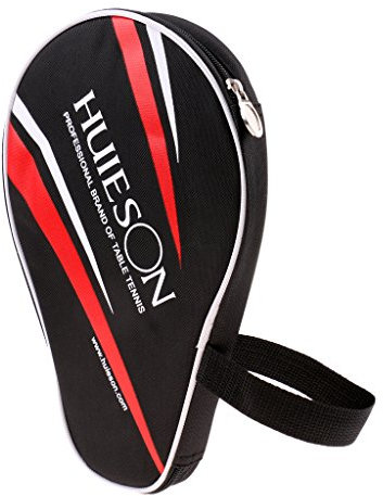 MagiDeal Tischtennis Schlägerhülle Mit Ball für 2X Tischtennisschläger und 3X Tischtennisbälle, Schwarz