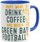 OM3® - Green-Bay-Coffee - Tasse | Keramik Becher | American Football Mug | 11oz 325ml | Beidseitig Bedruckt | Royalblau