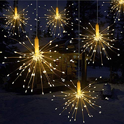 BangShou Lichterkette LED Feuerwerk Weihnachtslichterkette Baumschmuck Warmweiß Partylichterkette 180 Lichte