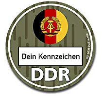 DDR Umweltplakette NVA Umweltzone Ostdeutschland Tuning Humor 8cm #A4816