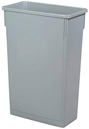 We Can Source It Ltd - Slim Jim Bin 87 Litre Grey, Commercial Professional Kitchen, Wall Hugger, Refuse