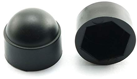 Pro Bamboo Kitchen 24PCS Bolt Nut Protection Cap Black Hexagon Dome Nylon Bolt Nut Protection Cover M8x14 mm