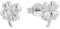 Amor Ohrstecker 925 Sterling Silber Damen Ohrschmuck, 0,8 cm, Silber, Kleeblatt, Kommt in Schmuck Geschenk Box, 2016891