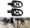 HDBUBALUS Repose-pieds larges CNC tout-terrain pivotant à 360° pour Harley Dyna Fatboy Street Bob Wide Glide Sportster Bobber Chopper Noir