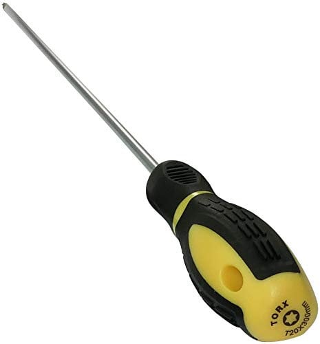 AERZETIX - C45695 - Tournevis à Empreinte Etoile Т20 5x300mm pour Vis Etoile - Pointe Aimantée/Magnétique - Poignée Antidérapante Bi-Matière - Lame en Acier/CR-V/- S2