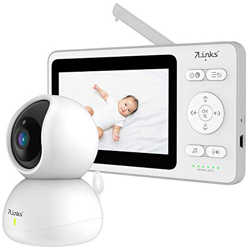 7links Babyfone: Video-Babyphone, dreh- & schwenkbare Kamera, 11 cm (4,3) Farbdisplay (Baby Monitor, Baby Überwachung, Videoüberwachung)