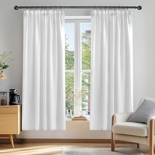 Deconovo Cortinas Opacas Térmicas, 2 Piezas, 168x183 cm, Gris Perla