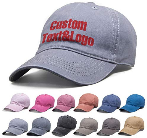 MEINAMI EIN Hut Baseballkappe waschbare Leinwand personalisierte Individualisiert bestickte Hut
