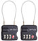 OW-Travel Kabelschloss 3 Stellig Zahlenschloss Kofferschloss Vorhängeschloss Gepäckschloss Sicherheitsschloss TSA Lock Cable USA Schloss Zahlencode für Reisekoffer Spind Rucksack Luggage:2 Schwarz