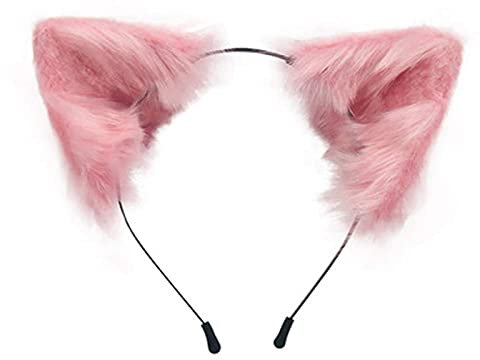 Accessoires de déguisement faits à la main avec oreilles de loup et de chat pour Halloween, Noël, cosplay, fête