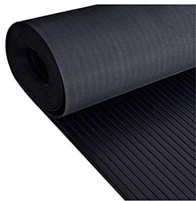 JARDIN202 - Estera Antideslizante Suelo Caucho Goma 3mm | Corte por Metro Lineal | Pavimento Suelo Goma | 1 Metro (Ancho) (Cordoncillo Ancho)