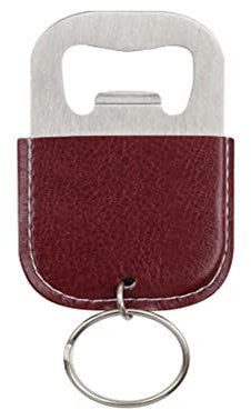 ARFUKA Stainless Steel Bottle Opener Keychain, Silver and Brown, Great Gift for Men and Women