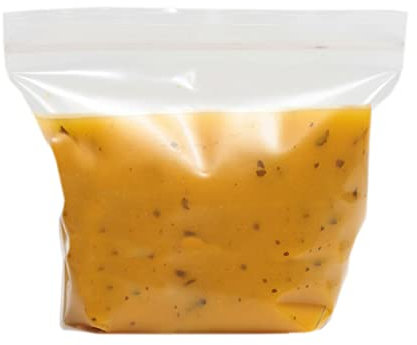 Vsorce4u 12 x 1L Reusable Soup & Sauce Storage Bags - Stand Up, Polypropylene (PP) Fridge & Freezer Bags with Zipper Closure