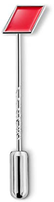 Audi 3191700400 - Broche en métal avec Logo en Forme de Losange - Argenté/Rouge