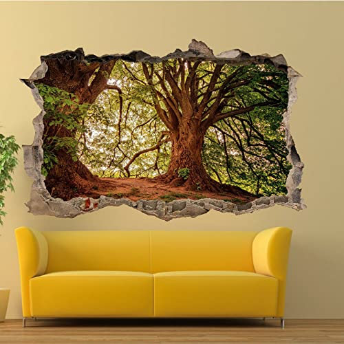 Kuletkear 3D Wandtattoo Wandaufkleber, Baum B 83 x H 55 cm Wandsticker Wanddeko Wandbilder, für Wohnzimmer Schlafzimmer Badezimmer Flur Küche Möbel Aufkleber
