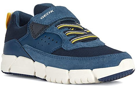 Geox J FLEXYPER Boy Sneaker, DK AVIO/Navy, 28 EU Schmal