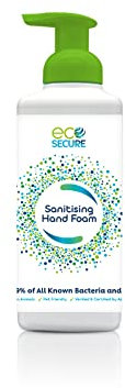 Ecosecure Alcohol-Free Hand Foam Sanitiser - Kills 99.99% of All Known Bacteria and Viruse | Kind On Skin, Safe For Children | Dermatologically Tested, Certified Surgical/Medical Grade - 600 ML