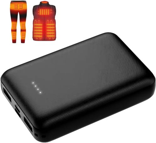 5V 2A Battery Pack for Heated Vest 10000mah Power Bank for Heated Jacket Hoodies for Men Women(No DC Port Not Suit for 7.4v), 5v2a 10000mah Battery, 1 Count (Pack of 1)