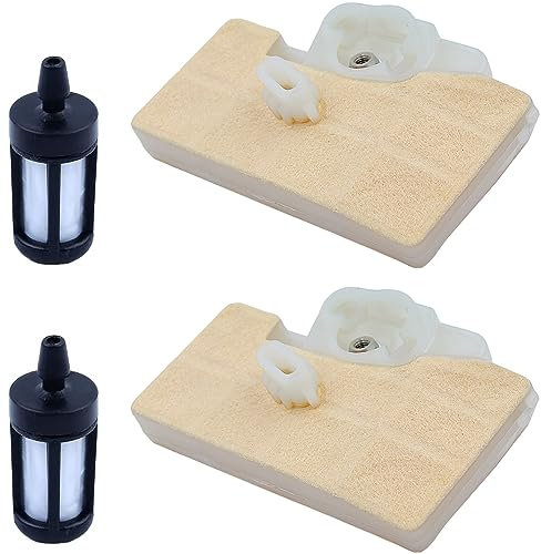 Kit Filtro Aria per STIHL 029 MS290 MS310 MS390 Motosega, ADEFOL 2 Filtri dell'aria e 2 Filtri del Combustibile Accessorio Motosega Pezzi di Ricambio Filtro ad Alta Densità