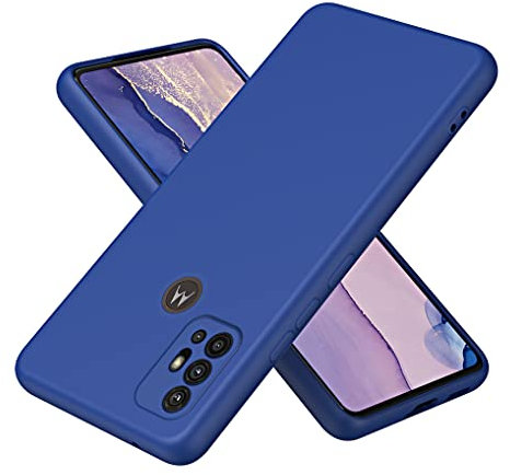 SEAHAI Hülle für Motorola Moto G30/Moto G20/Moto G10/Moto G10 Power, Liquid Silikon Ultra Dünn Stoßfeste Handyhülle Case mit Mikrofaser-Innenfutter, Seidig-Weicher Berühren Schutzhülle - Blau