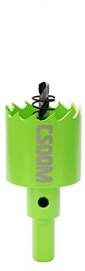 CSOOM Scie cloche bi-métal pour travaux dans les plaques de plâtre, le plastique, le bois, les métaux, la tôle d'acier fine, outil de perçage haute performance, taille 32 mm