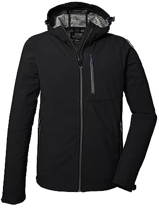 killtec Herren Softshelljacke/Outdoorjacke mit Kapuze KOS 259 MN SFTSHLL JCKT, schwarz, 4XL, 41367-000