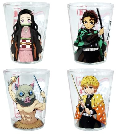 JUST FUNKY Set 4 CHUPITO -Größe Gefäße Dämon Slayer 57ml