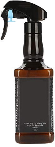Flacon Pulvérisateur de Coiffure, Arrosoir de Coiffure, Flacon Pulvérisateur en Plastique pour Coiffure, Outils Capillaires, Barbier, Pulvérisateur D'eau, 500 Ml (BROWN)