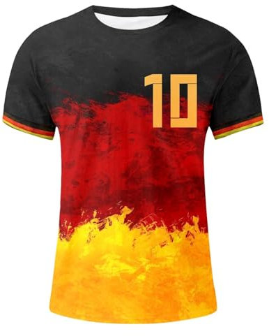 Blaues Tshirt Herren Outdoor Poloshirt Retro Trikot Fussball Herren Polo Shirt Streetwear Freizeitshirt Tops De Fanshop Deutschland Trikot T Shirt Kurzarmshirt Deutschland Em Fanartikel(1-Black,XXL)