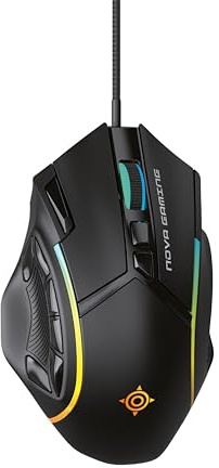 Nova Gaming – Virgo – Souris Gaming Filaire RGB Programmable – Poids Ajustable, Logiciel de Personnalisation, DPI réglable, 13 animations LED