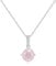 Philip Jones Sterling Silver Rose Quartz Gemstone Necklace