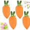 Ostern Karotte Tasche,4 Stück Ostern Samtbeutel,Karottenbeutel Ostern Dekorationen,Ostern Geschenkbeutel,Karottensäckchen aus Samt,Möhren Osterhasentüten für Ostern,Geschenke,Aktivitäten,Partyzubehör