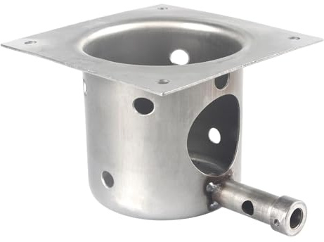 Lnhgh Ersatz für den Feuertopf des Grills, Ersatz des Brenntopfs des Grills, aus Edelstahl, Feuertopf, Ersatzteile mit Schrauben für Pelletbrenner